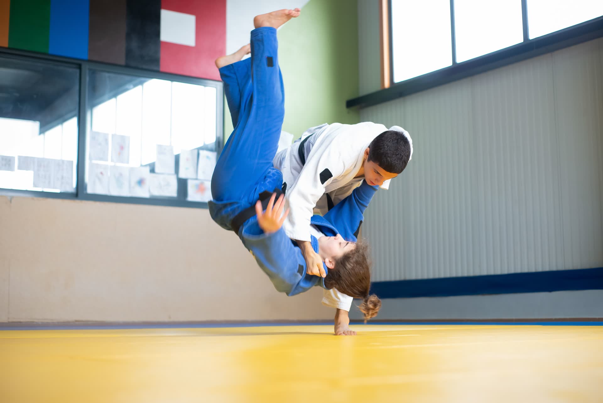Judoka en plein combat